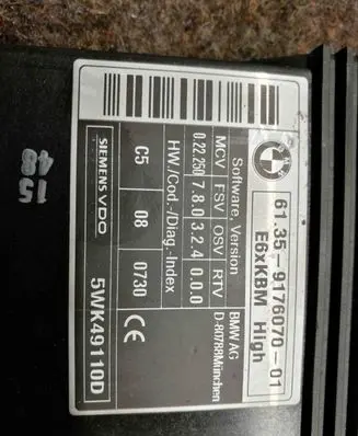 BMW 5 E60 E61 Other devices 9176070