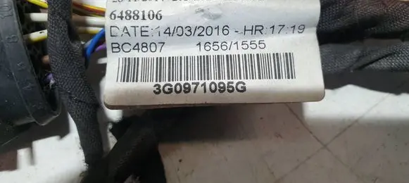 Volkswagen PASSAT B8 Parking sensor (PDC) wiring loom 3G0971095G 6488106 16561555