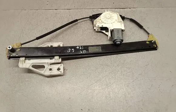Rear door window regulator with motor