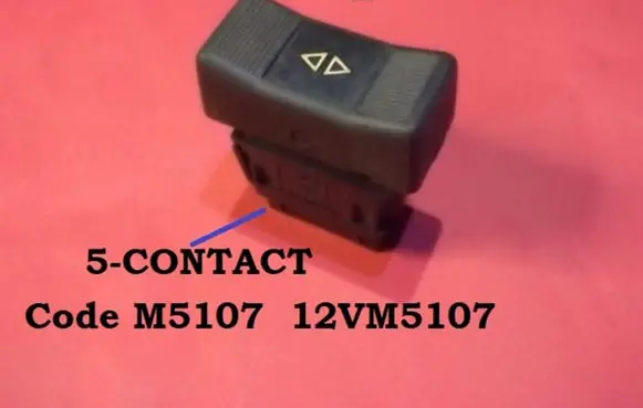 Renault 19 Electric window control switch M5107 12VM5107