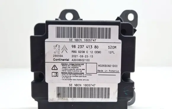 Opel Corsa F Airbag control unit/module 9823741380