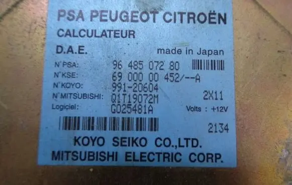 Citroen C3 Power steering control unit/module 9648507280