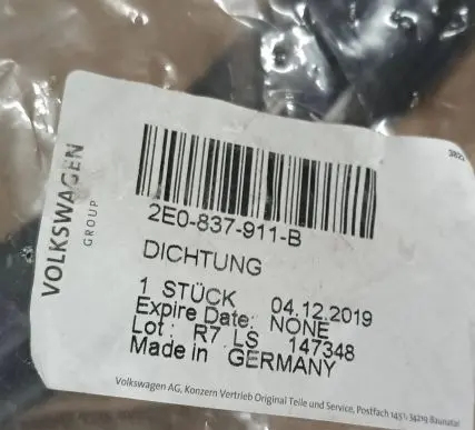 Volkswagen Transporter - Caravelle T6 Front door rubber seal 2E0837911B 04122019 147348