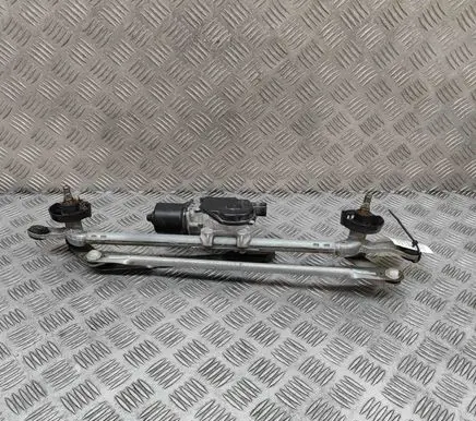 Front wiper linkage and motor