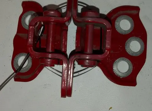 Rear door hinge set