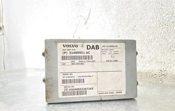 Volvo V40 Antenna control unit 31328586AD 34A040K 31409951AC
