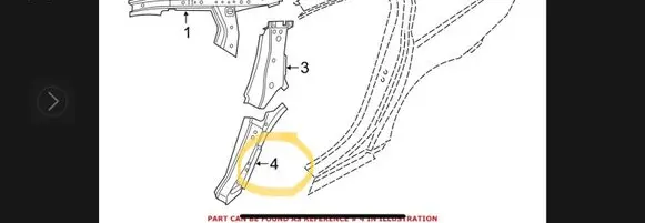 BMW 7 G11 G12 Pillar (middle) 7334809 41007421771 7421771