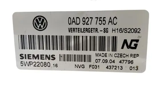 Volkswagen Polo VI Torque split ecu control unit/module 0AD927755AC