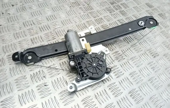 Rear door window regulator with motor