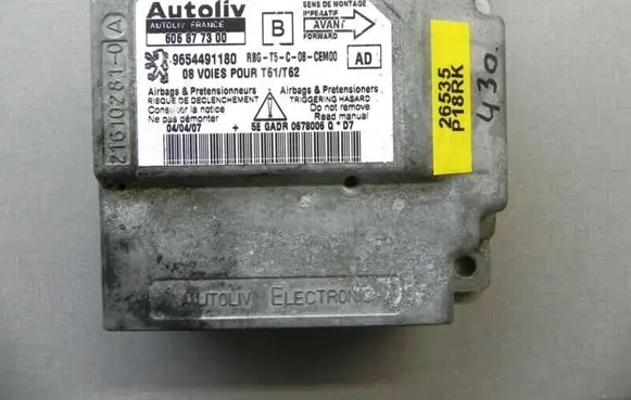 Peugeot 307 Airbag control unit/module 6545HJ 606877300