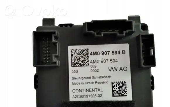 Audi Q7 4M Sunroof control unit/module 4M0907594B