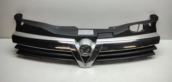 Opel Astra H Front bumper upper radiator grill 13108471