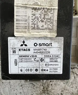 Smart ForFour I Fuse module 5WK45104C MN901749
