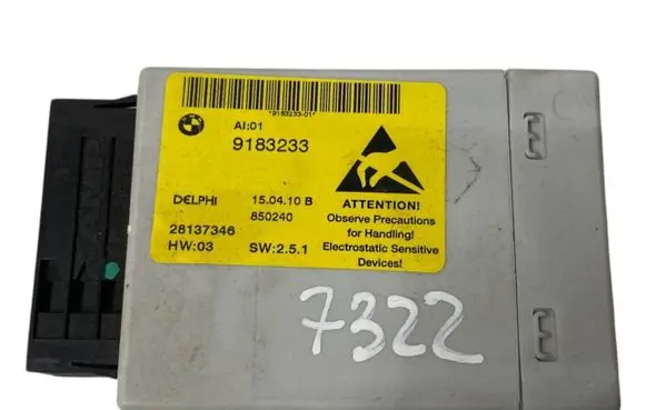 BMW 5 E60 E61 Center console control module 9183233 28137346