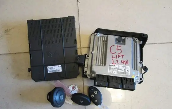 Citroen C5 Engine ECU kit and lock set 9662633480