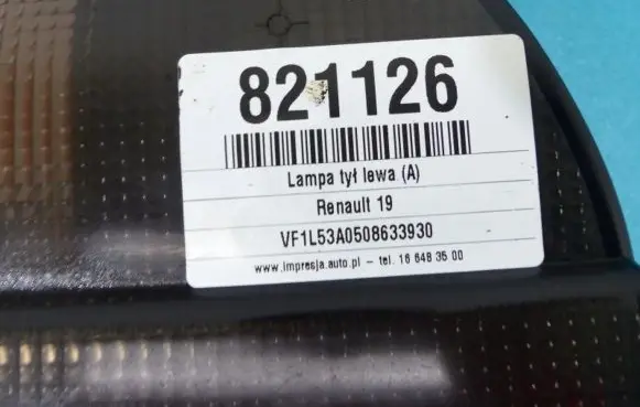 Renault 19 Rear/tail lights 7700816015 IMPRK821126