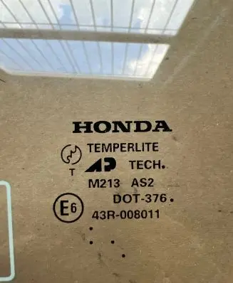 Honda Civic Front door window/glass (coupe) 73350S5PE00