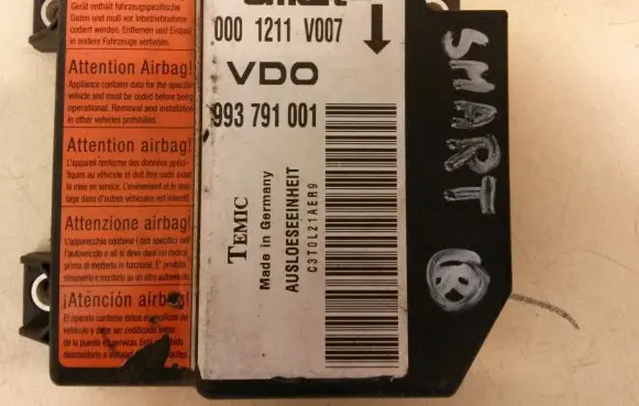Smart ForTwo I Airbag control unit/module 0001211V007 993791001