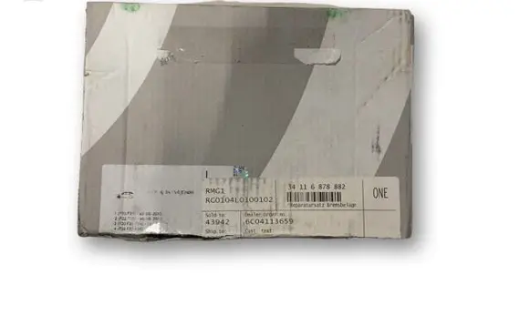 BMW 1 F20 F21 Brake pads (front) 34116878882 34116876641 6878882