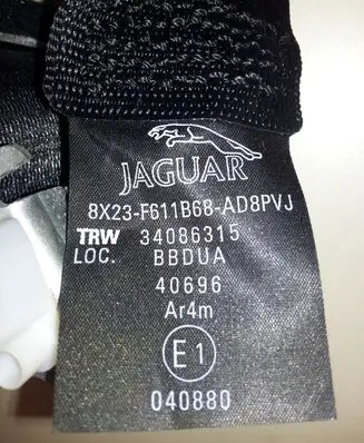 Jaguar XF Rear seatbelt 8X23F611B68AD8PVJ 8X23F611B68AD 34086315