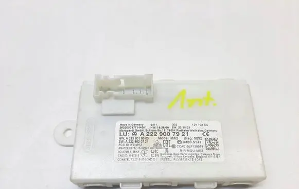 Mercedes-Benz E W213 Keyless (KESSY) go control unit/module A2229007921