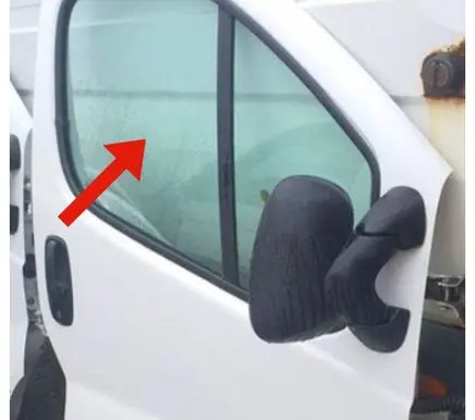 Opel Vivaro Front door window glass four-door DOT24AS2M68 43R00048