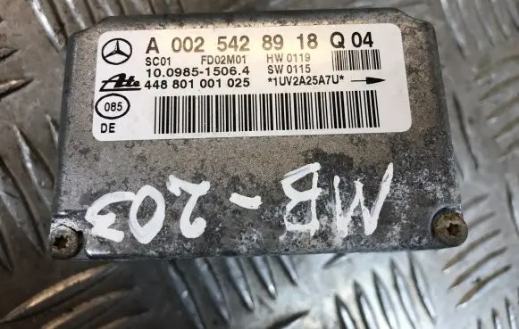 Mercedes-Benz C W203 ESP acceleration yaw rate sensor A0025428918 448801001025 10098515064