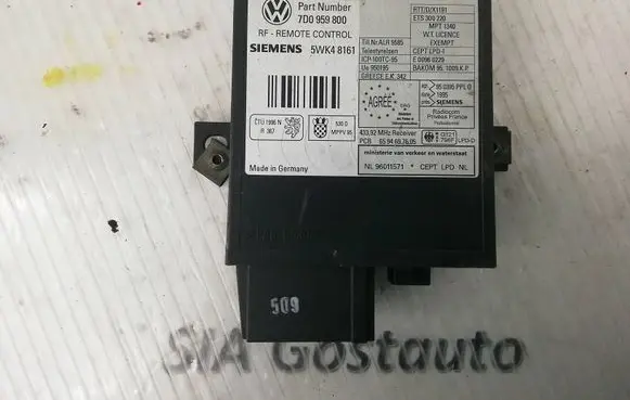 Volkswagen Transporter - Caravelle T4 Door central lock control unit/module 7D0959800 5WK48161