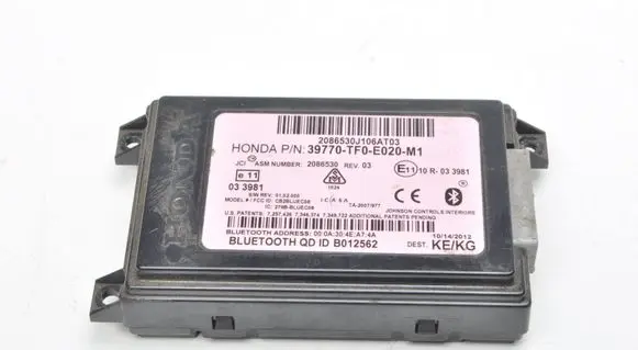 Honda Jazz Bluetooth control unit module 39770-TF0-E020-M1