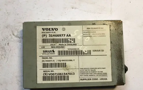 Volvo S60 Other control units/modules 31466977AA P31466977AA 34A071G