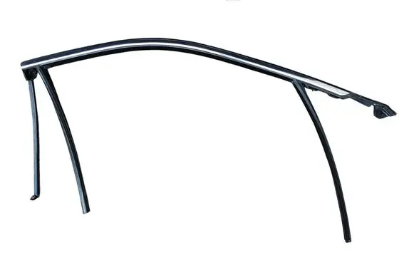 Front door glass trim molding