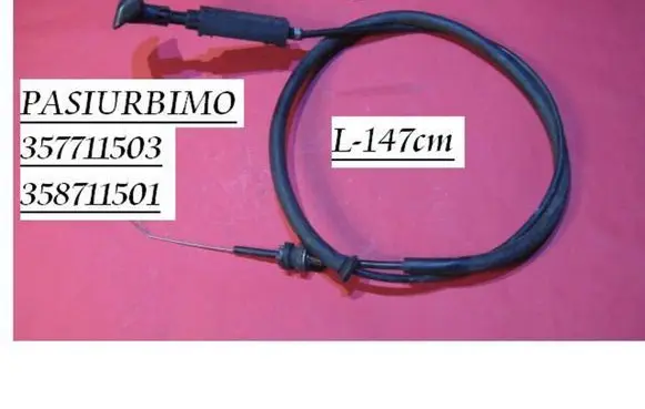 Volkswagen PASSAT B3 Throttle cable 357711503 358711501