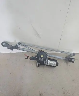 Front wiper linkage and motor