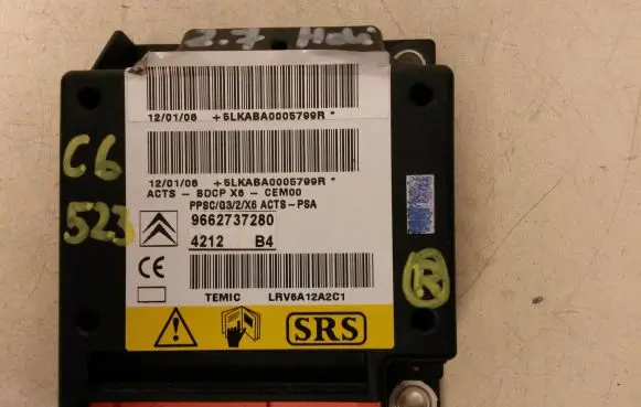 Citroen C6 Airbag control unit/module 9662737280