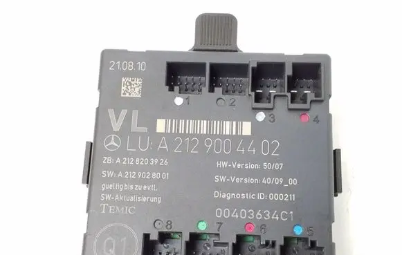 Mercedes-Benz E C207 W207 Door control unit/module A2129004402