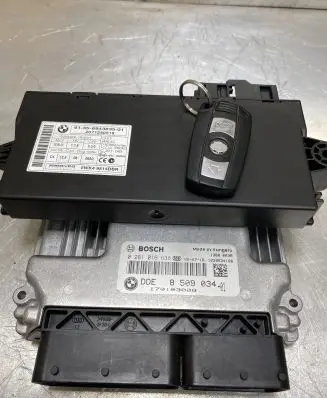 BMW 5 E60 E61 Engine ECU kit and lock set 8509034 0281016638 9147226
