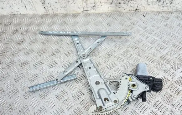 Rear door window regulator with motor