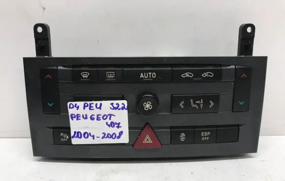 Peugeot 407 Climate control unit 96573322XA02