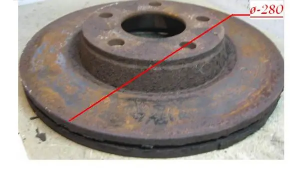 Volkswagen PASSAT B5 Front brake disc Q2805SKIS20