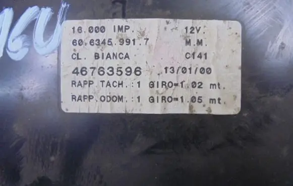 Fiat Bravo - Brava Speedometer (instrument cluster) 46763596