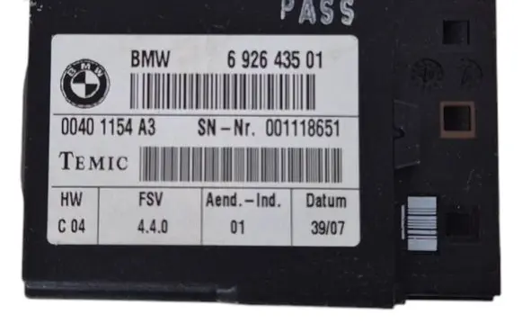 BMW 3 E90 E91 Seat control module 692643501 001118651 00401154A3