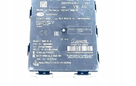 Audi Q3 F3 Keyless (KESSY) go control unit/module 3Q0959435J