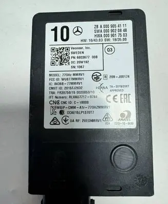 Mercedes-Benz GLC X253 C253 Blind spot module A0009054111