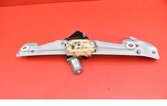 Rear door window regulator with motor