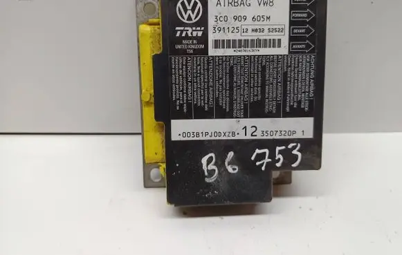 Volkswagen PASSAT B6 Airbag control unit/module 3C0909605M 391125