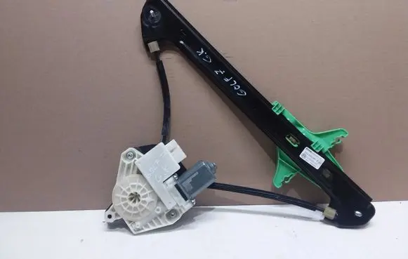 Rear door window regulator with motor