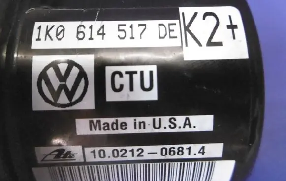 Volkswagen Golf VI ABS Pump 1K0907379BJ 1K0614517DE