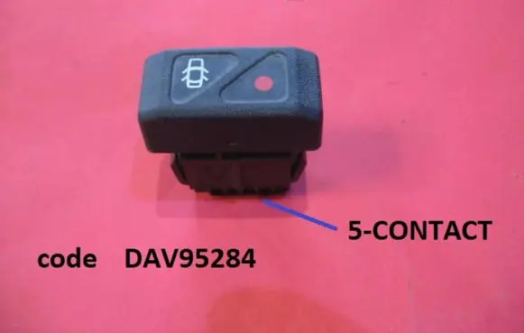 Renault Clio I Central locking switch button DAV95284