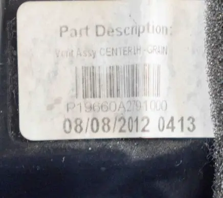 Dashboard air vent grill cover trim