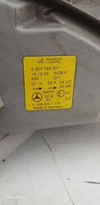 Mercedes-Benz A W168 Headlight/headlamp 0301192201